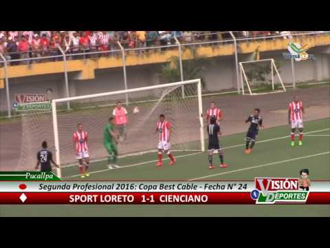 Sport Loreto 1 vs Cienciano 1 - Resumen HD / Fecha 24 - Segunda Profesional 2016