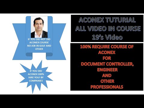 ACONEX COMPLETE COURSE VIDEO I SABIR SAIFI