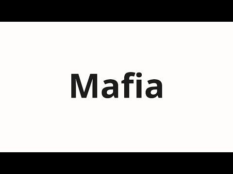 How to pronounce Mafia