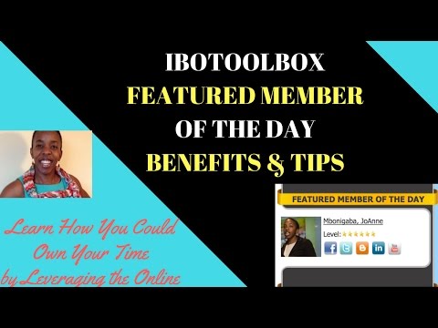 IBO toolbox Featured Member of The Day Benefits, Tips & Thank You! | ibotoolbox FMTD