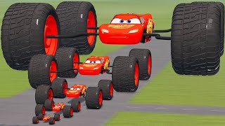 Download lagu Big & Small McQueen Spider with Monster Wheels VS Train | BeamNG.drive mp3 Download lagu Big & Small McQueen Spider with Monster Wheels VS Train | BeamNG.drive mp3