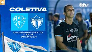 #PapãoTV: COLETIVA PÓS JOGO DO TÉCNICO JÚNIOR ROCHA (PAYSANDU 1X1 BRUSQUE ) - AO VIVO