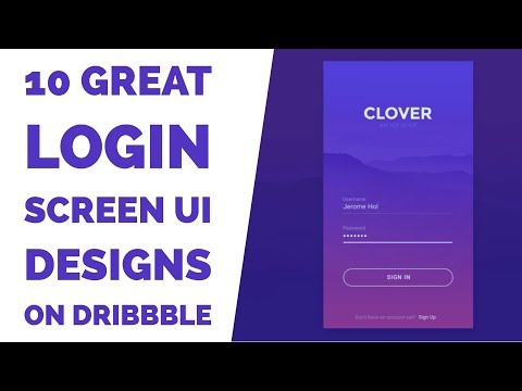 10 Great Login Screen UI Designs on Dribbble