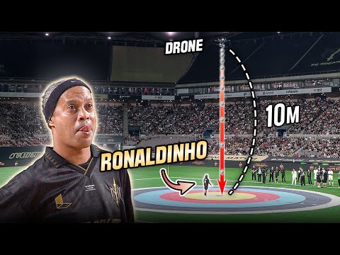 Can Ronaldinho Control A Ball Dropped From A DRONE?!
