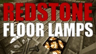 Minecraft Tutorial - How to Power Redstone Floor Lamps From Underneath