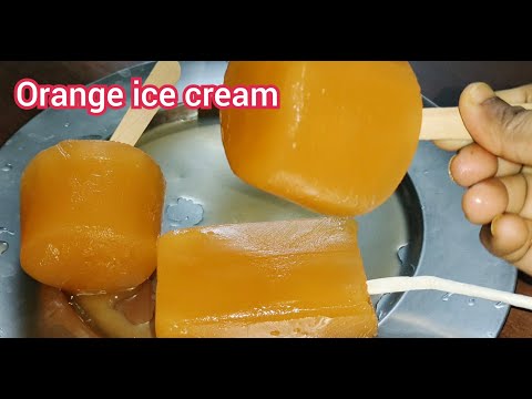 #খুব সহজেই বাড়িতে বানাও orange কাঠি ice cream #orange ice cream #icecream