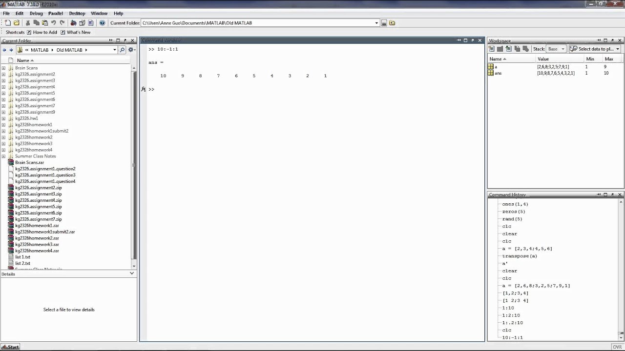 Lab 3 - 1 Matrix Building