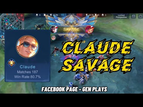 SAVAGE! Claude insane 1V5 | Gen Plays | Mobile Legends