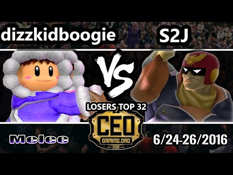 CEO 2016 - dizzkidboogie (Ice Climbers) Vs. S2J (Captain Falcon) - Losers Round 4 - SSBM