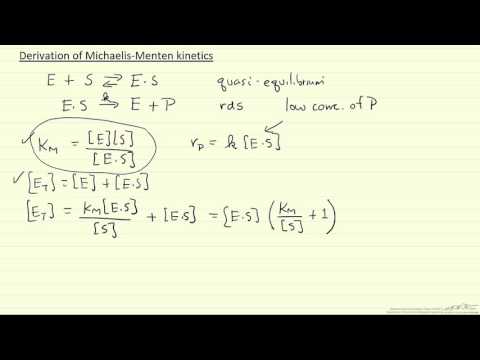 Derivation of Michaelis-Menten Kinetics