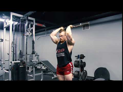 EZ Bar Overhead Triceps Exension