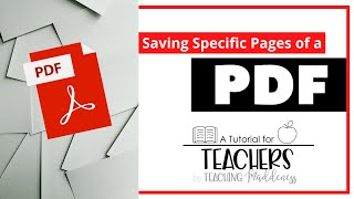 Saving Specific PDF Pages