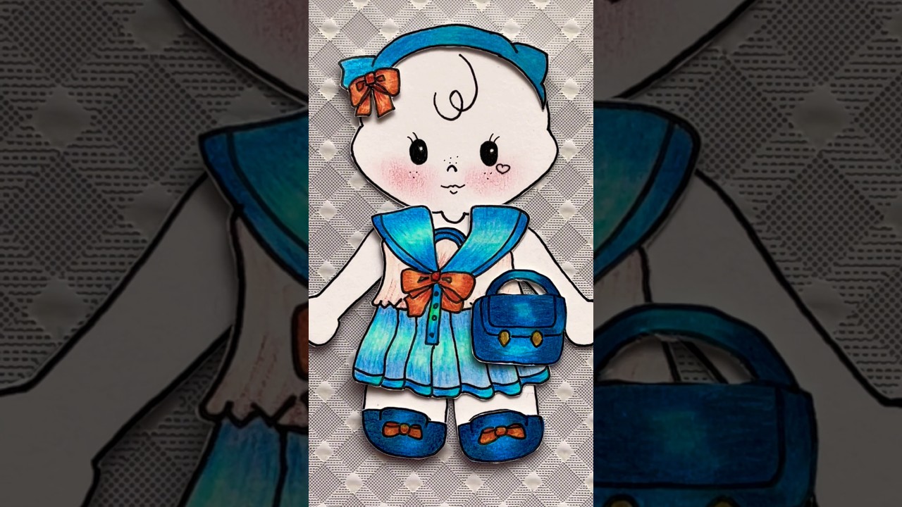 🎀 School uniform for my paper doll #paperdoll #paperduck #paperdollhouse
