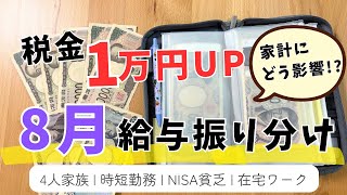 【給料日ルーティン】音声あり🏖️8月はイベントたくさん/家計簿/4人家族/時短勤務夫婦