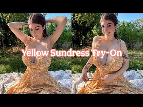 Yellow Sundress Try-On | Curvy Fashion Lifestyle