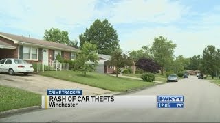 Winchester Police investigating several car break-ins