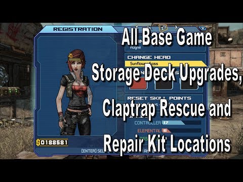 Borderlands GotY Enhanced Edition All Base Game Storage Deck Upgrades Locations