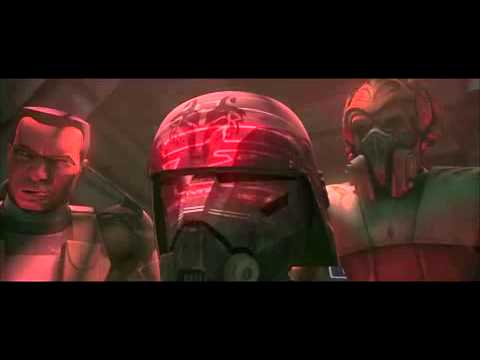The Clone Wars - Plo Koon and clones on the sand planet