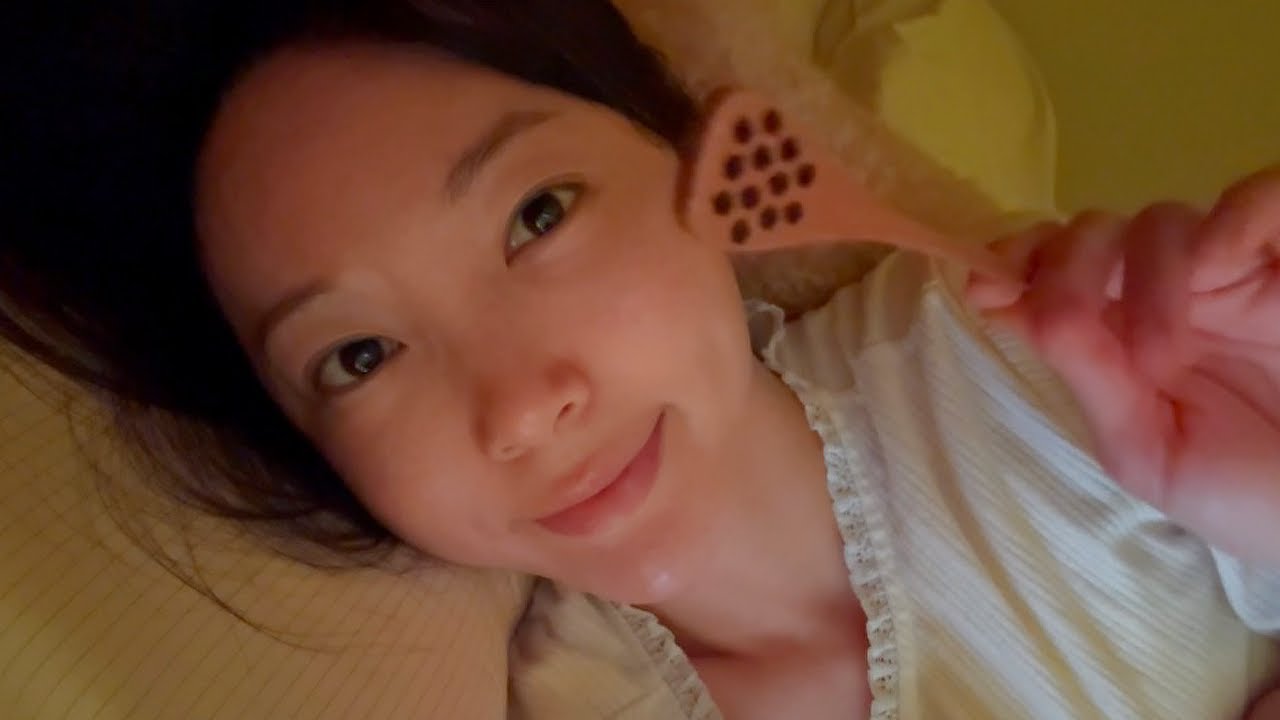 ASMR 쌩얼주의🫣 야식은 누워서 먹어야 제맛 Bare face Eating you with honey dip 