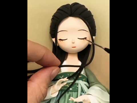 #japanese dolls clay craft | #cute dolls crafting #dolls sculpture #how to make #tranding yt short |