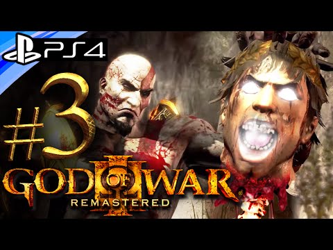 HELIOS BOSS BATTLE - God of War 3 PS4 Remastered: Gameplay Walkthrough Part 3 - Live Stream