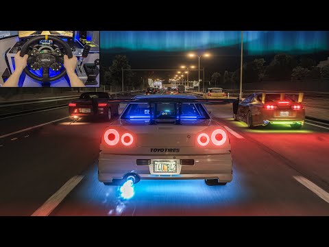 F&F Convoy Nissan Skyline GT-R R34 & Toyota Supra MK4 - Assetto Corsa | Moza R16 + Pimax VR