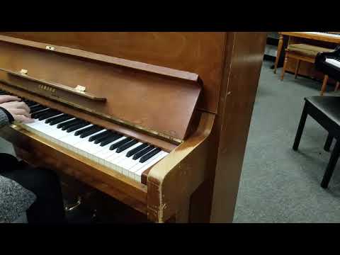 Yamaha U1 Saw 48" Studio Upright Piano *Road Worn* with attached Dolly Mfg 1972 Satin Walnut image 15