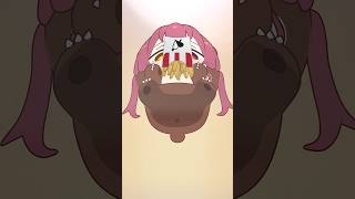 宝鐘マリン - ガラスの下からクマリンを眺めてみたら…！？🐻#eatingsounds #shorts