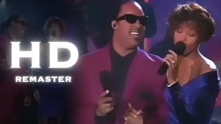 Whitney Houston, Stevie Wonder - We Didn&#39;t Know Live [Arsenio Hall Show 1990] | HD Remaster (60fps)