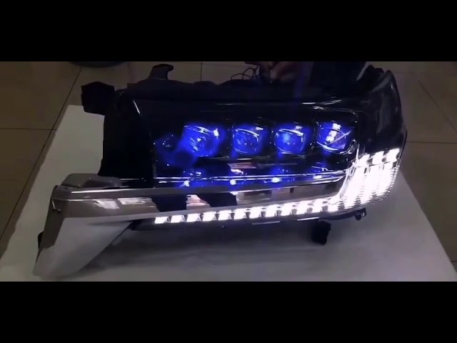 Toyota Land Cruiser 200 2007-2021 гг. Передние Фары 2016+ (Bugatti) Video 1