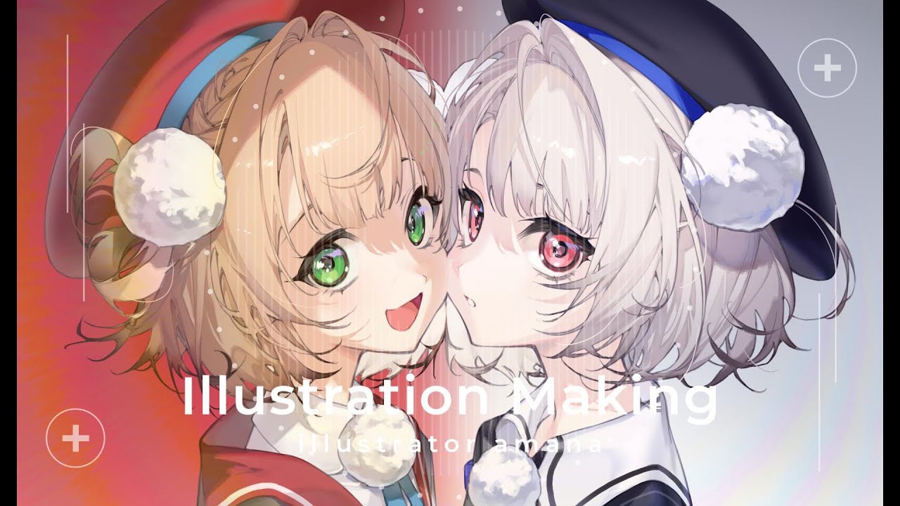 【Fanart】しぐれうい＋雨衣 イラストメイキング【Illustration Making / SAI2】