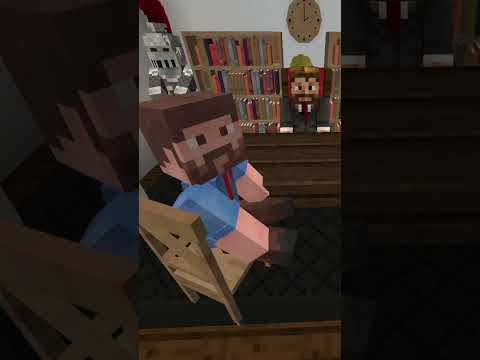 BOYS vs GIRLS - WHEN YOU HAVE TO GO TO SCHOOL TIRED |  MINECRAFT #SHORTS