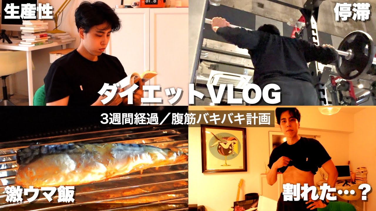 【1日Vlog】ダイエット3週経過して停滞に悩む人の1日【ダイエット3/4】