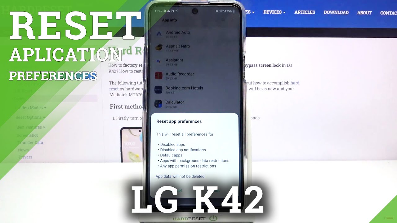 How to Restore Default App Preferences in LG K42 - Reset App Preferences