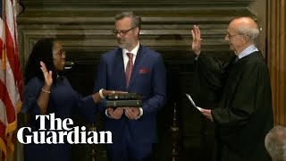 Ketanji Brown Jackson sworn in as first Black female supreme court justice