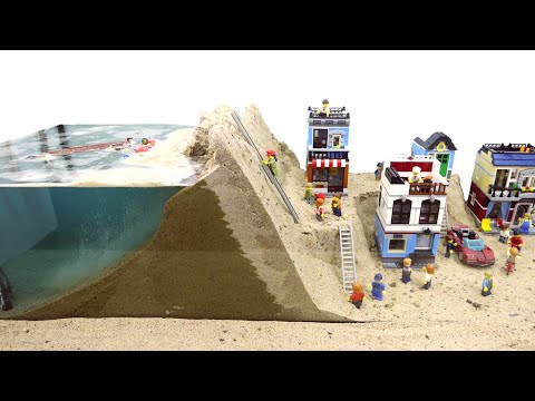 LEGO DAM BREACH EXPERIMENT - NEW LEGO CITY DISASTER