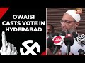 Telangana Election 2023: AIMIM Chief Asaduddin Owaisi Casts Vote In Hyderabad