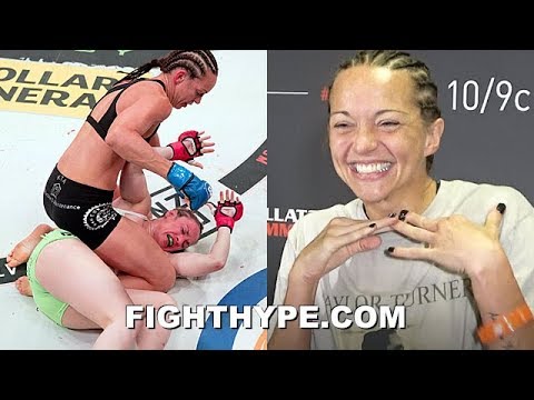 TAYLOR TURNER MOMENTS AFTER STOPPING HEATHER HARDY IN ROUND 1 | BELLATOR 222 POST-FIGHT