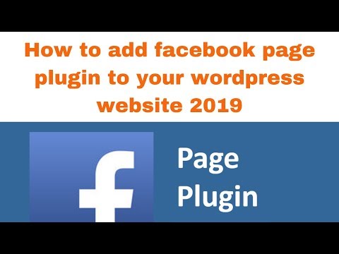 How to add facebook page plugin to your wordpress website 2019