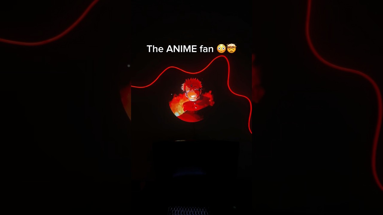 This fan is the best anime decor 😍 #led #animefan #anime #ledlights #hologram #animeedits #shorts