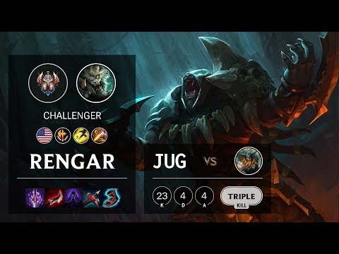Rengar Jungle vs Olaf - NA Challenger Patch 10.7