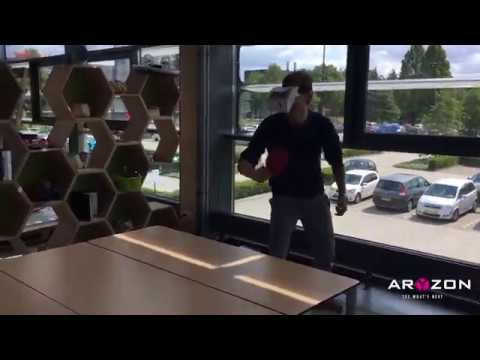 Just another day at office - testing Aryzon's head strap! Cardboard AR