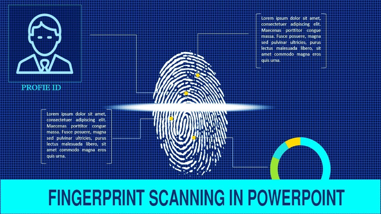 Fingerprint scanning template in PowerPoint