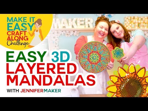 EASY 3D Layered Mandala Tutorial - Free Designs Great for Beginners