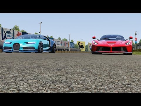 Bugatti Chiron vs Ferrari LaFerrari at Monza Full Course 1966