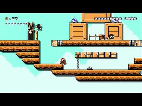 Sky High Scuffle! by Shiitake - SUPER MARIO MAKER - NO COMMENTARY 1az