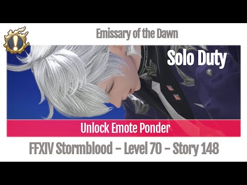 FFXIV Unlock Emote Ponder - Emissary of the Dawn - Story 148 - Stormblood