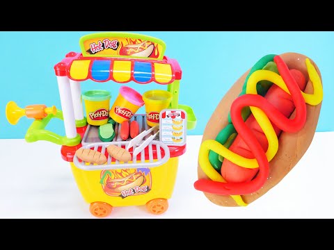 Play Doh Schule. Wir machen aus Knete einen Hot Dog. Video für Kinder.