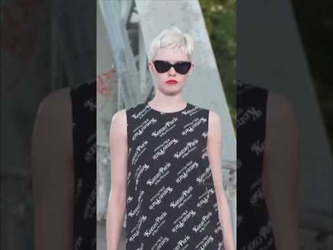 Maike Inga walking for Kenzo SS24 #kenzo #model #runway #shorts