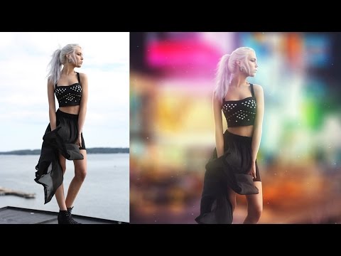 Neon Glow Effect Portrait Photoshop Tutorial